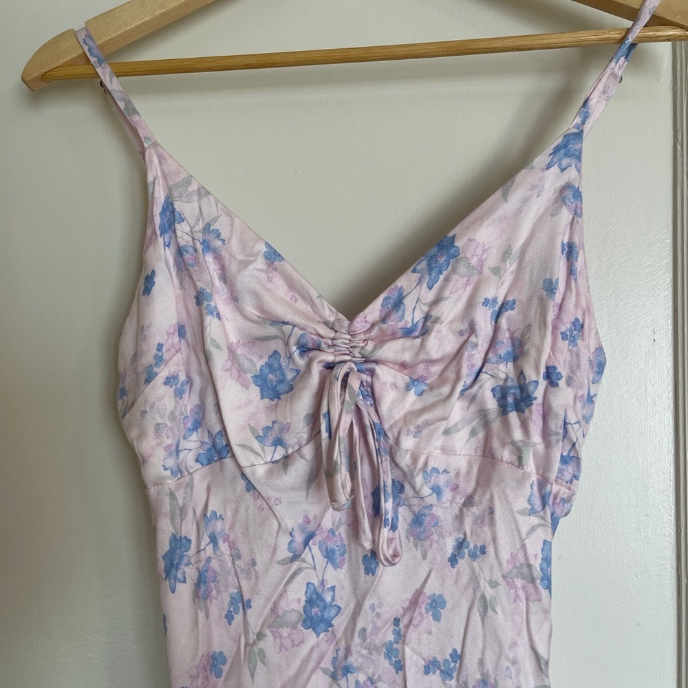 Pastel Pink Floral Maxi Dress - Picture 2 of 8